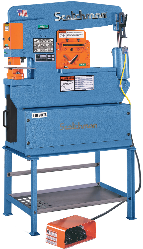 1-PortaFab45_Scotchman_Ironworker.png Scotchman Porta Fab 45 110V Single Phase 45 Ton Hydraulic Ironworker 012600