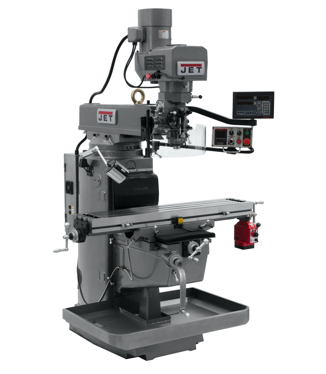 690639_main.png.png Jet JTM-1050EVS2/230 Mill With 3-Axis Newall DP700 DRO (Knee) With X-Axis Powerfeed 690639