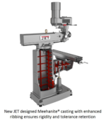 Jet JTM-1050EVS2/230 Mill With 3-Axis Acu-Rite 303 DRO (Knee) With X, Y and Z-Axis Powerfeeds and Air Powered Draw Bar 690680 – Image 2