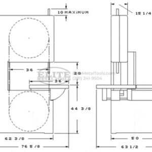 Grob 460V Three Phase 36” Vertical Band and Friction Saw 6V-36 – Image 2