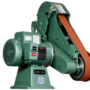 Burr King 2.5” x 60” Two Wheel 960-250 Fixed Speed 3 HP 440V Three Phase Belt Grinder 90803