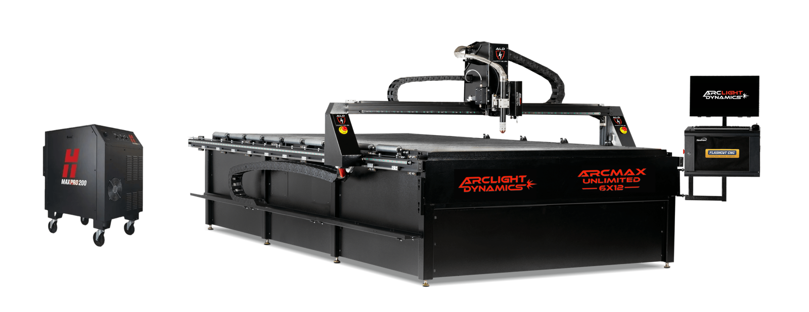 Arc-Max-Unlimited-6x12-CNC-Plasma-Table.png Arclight Arc Max Unlimited 6x12 CNC Plasma Table With 3” Thick Mild Steel Capacity and Flashcut Control System