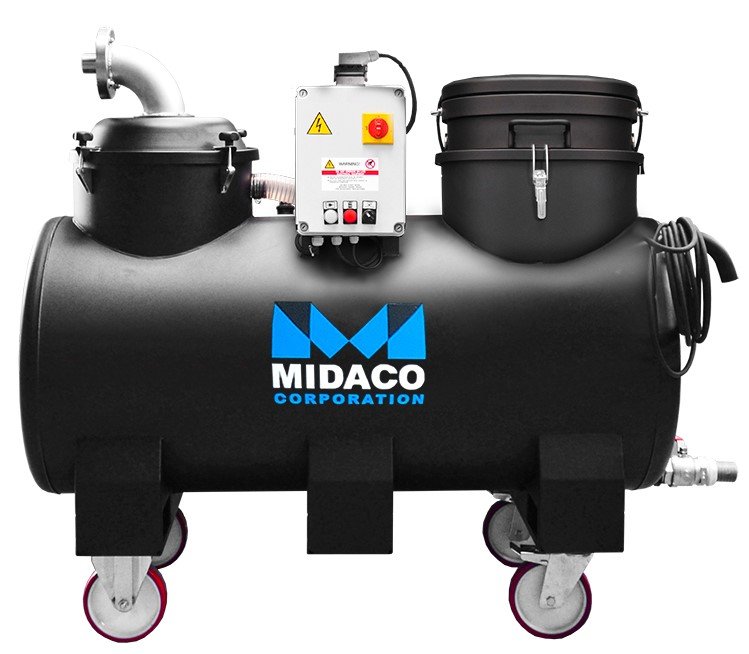 Midaco_M1320V_500L.jpg Midaco 3.3HP 110V Single Phase 500L Industrial CNC Vacuum with Flow Inversion M1320V