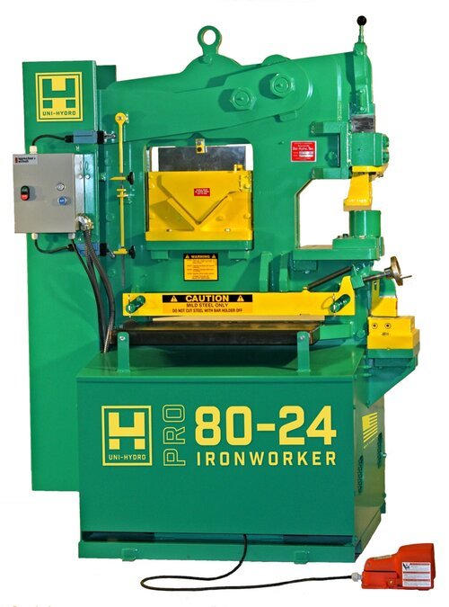 PRO2B80-242BWeb-1.jpg Uni-Hydro PRO 80-24 220V Single Phase 80 Ton Hydraulic Ironworker 108050