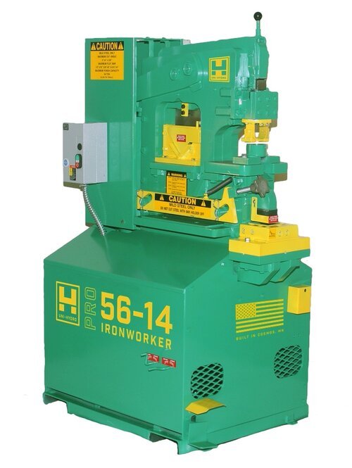 Pro56-14_UniHydro_0.jpg Uni-Hydro PRO 56-14 220V Single Phase 56 Ton Hydraulic Ironworker 105095