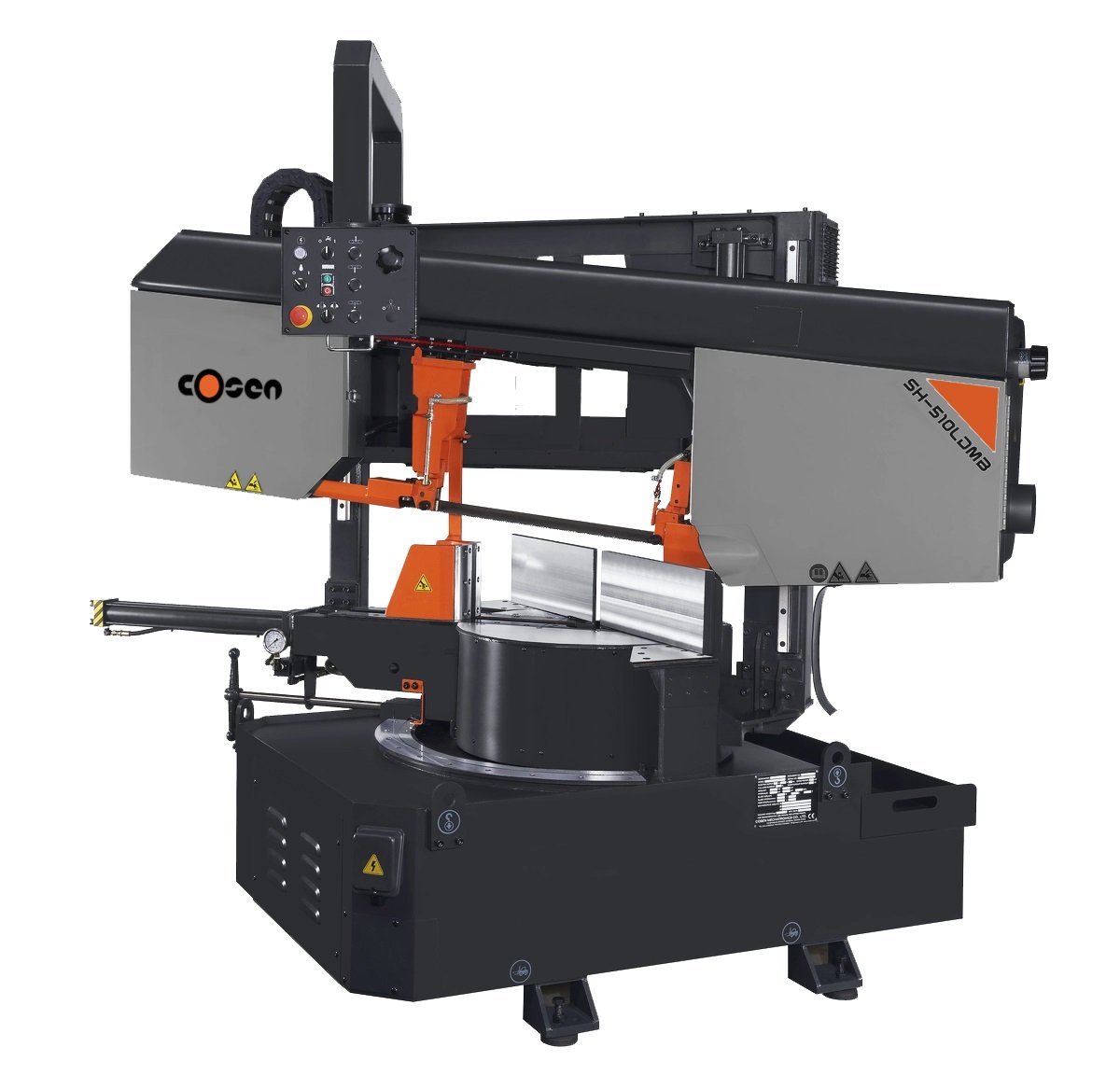 SH-510LDM.jpg Cosen 12.6” Semi-Automatic Horizontal Dual Post Mitering Band Saw SH-510LDM