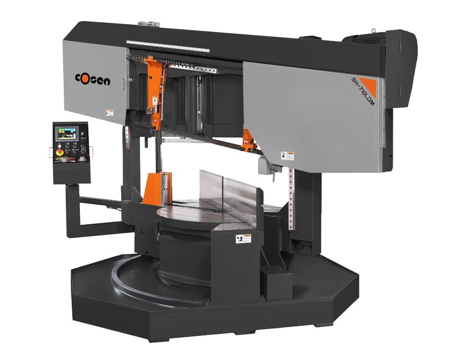 SH-710LDM.jpg Cosen 18.5” Semi-Automatic Horizontal Dual Post Mitering Band Saw SH-710LDM