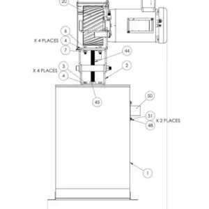 Kalamazoo Industries 3HP 230V Three Phase 4” x 90” Grinder with Vacuum KS490V – Image 2