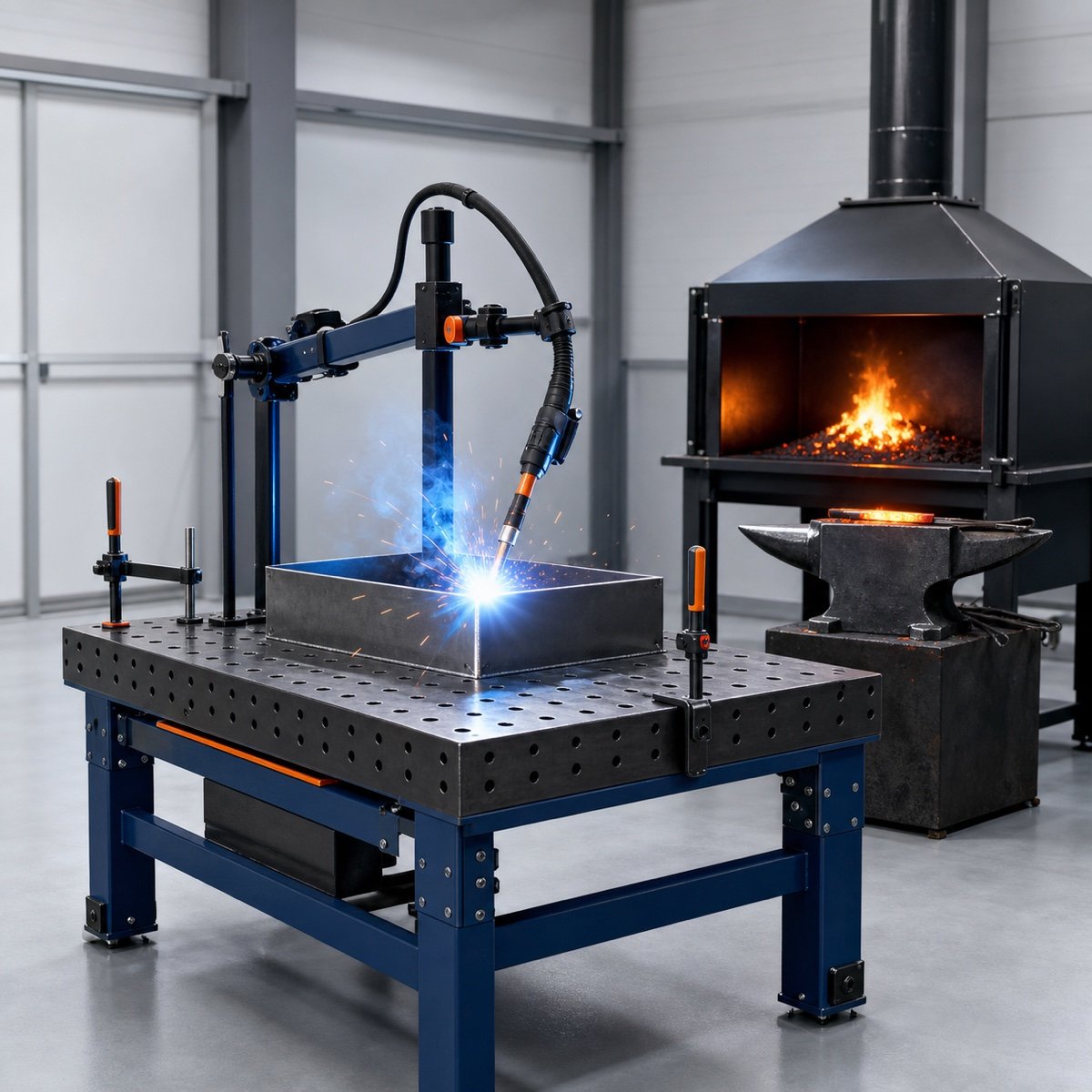 Industrial welding and forging equipment