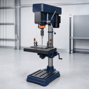 Floor-standing industrial drill press