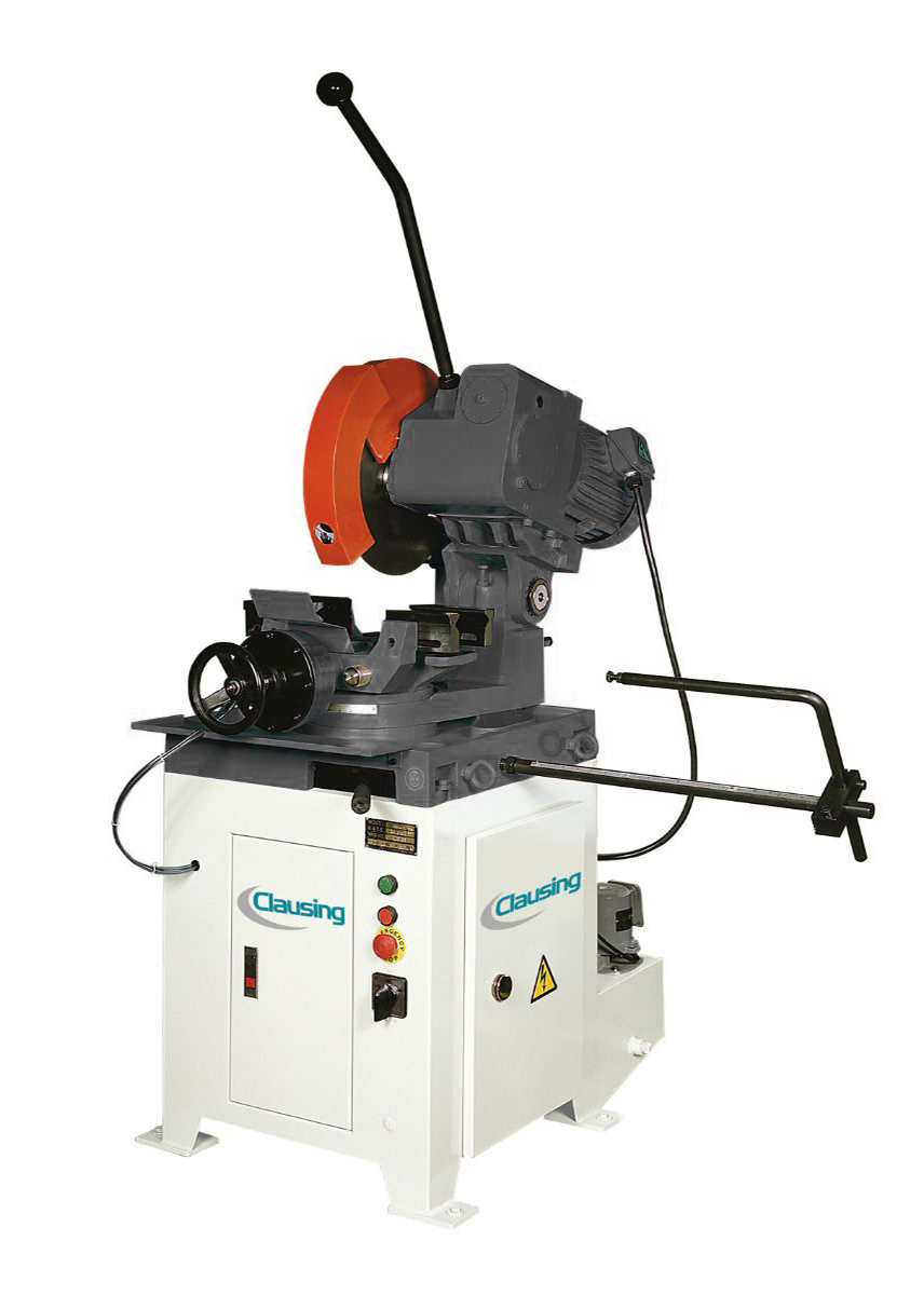 Clausing Kalamazoo 460V Three Phase 14” Dual-Speed Manual Ferrous Circular Cold Saw with Pneumatic Power Vise FHC350P