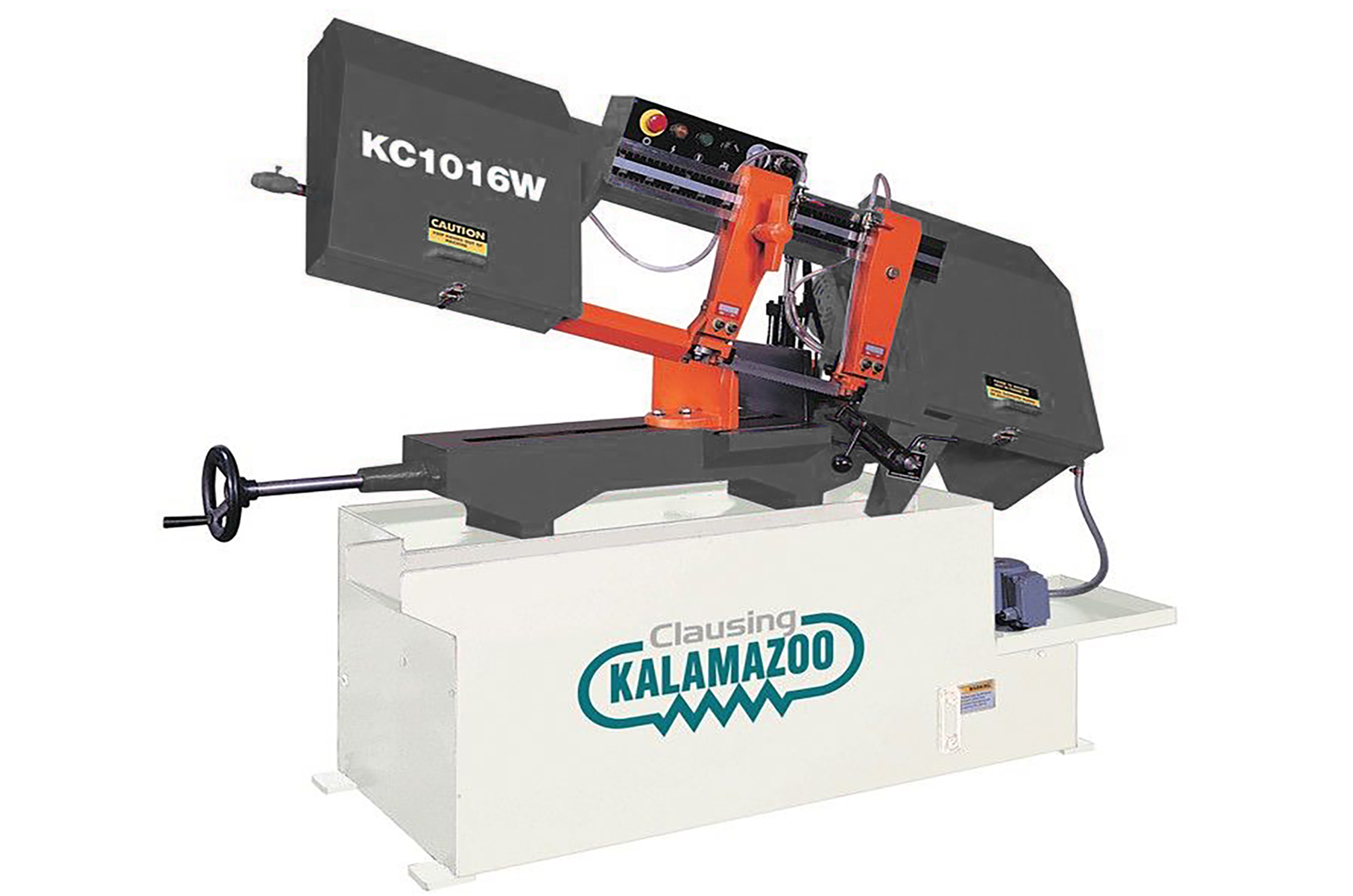 kc1016w-1_1.png Clausing Kalamazoo 220V Single Phase 10” Manual 4-Speed Horizontal Bandsaw with Quick Acting Vise KC1016W1