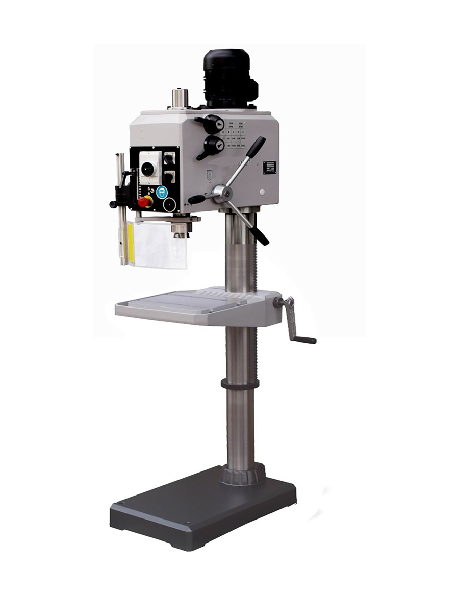 tl25-1_0.png Clausing Production Series 230V Three Phase 19.7” GH Manual-Feed 1/1.5HP Floor Drill Press with Auto Reverse Tapping TL25RS